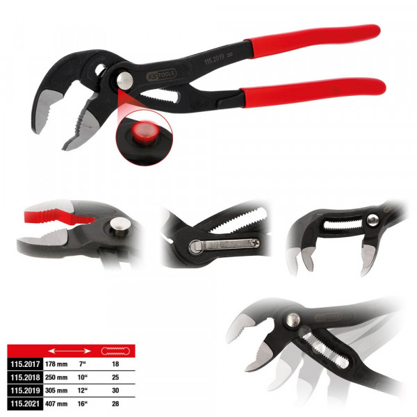 KS TOOLS Wasserpumpenzange, 305 mm