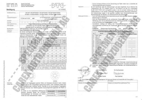DTC-Gutachten P-818/02 zu DR-Set