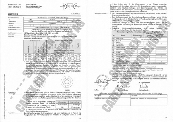 DTC-Gutachten P-2583/09 zu DR-Set
