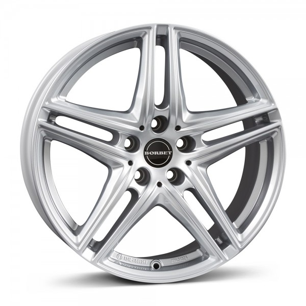 Borbet XR 75735 brilliant silver KBA 49149