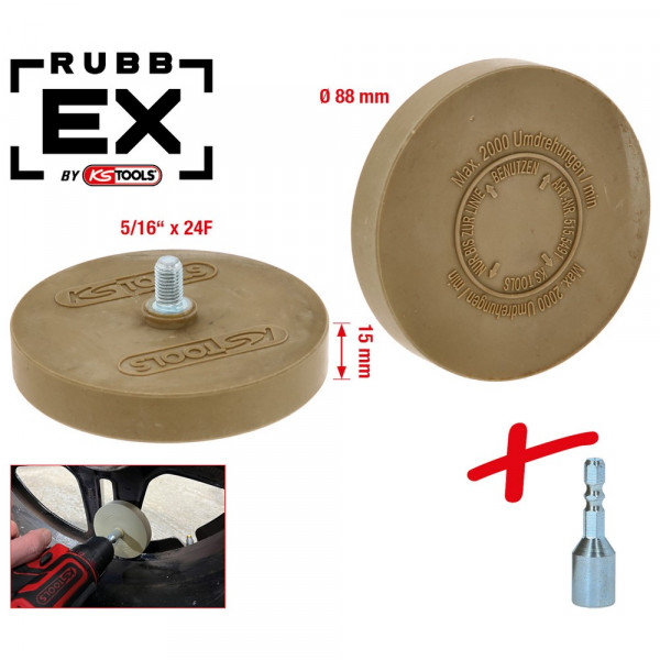 KS TOOLS Gummi-Radierteller für matte Lacke,