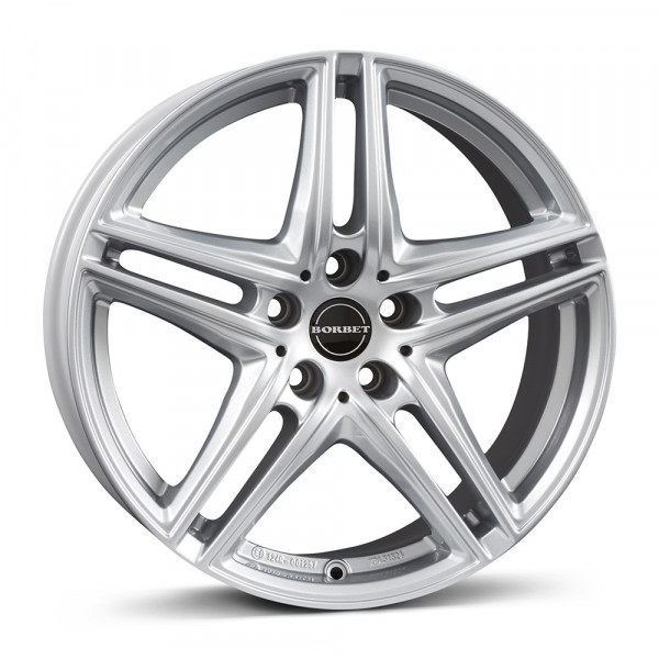 Borbet XR 80826 brilliant silver KBA 51524