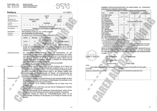 DTC-Gutachten P-3265/10 zu Federn