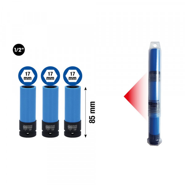 KS TOOLS 1/2&quot; Alu-Felgen Kraft-Stecknuss,