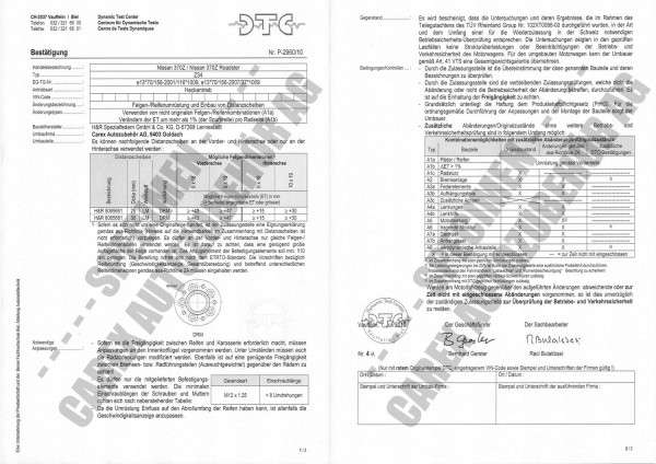 DTC-Gutachten P-2960/10 zu DR-Set