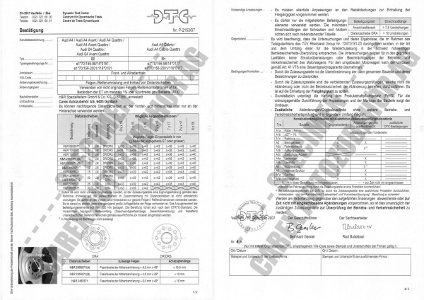 DTC-Gutachten P-2153/07 zu DR-Set