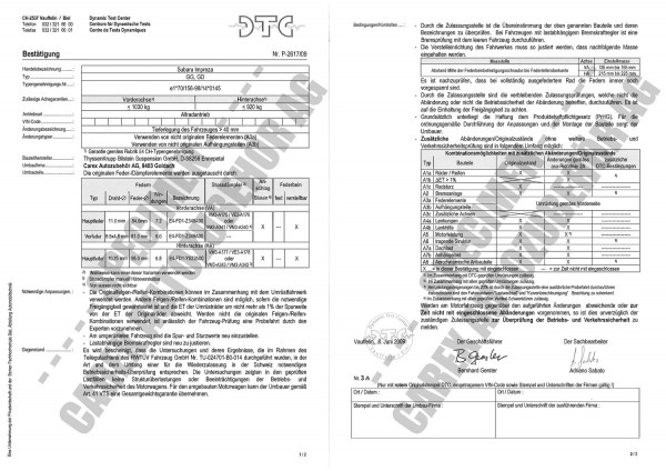 DTC-Gutachten P-2617/09 zu BI-GFW. B14+B16