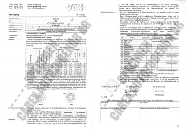 DTC-Gutachten P-930/03 zu DR-Set