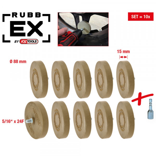 KS TOOLS Gummi-Radierteller für matte Lacke,