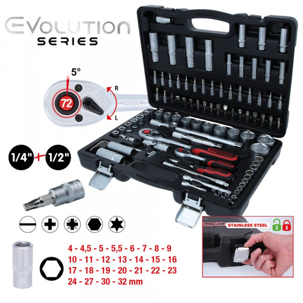 KS TOOLS 1/4&quot;+1/2&quot; Steckschlüssel-Satz,