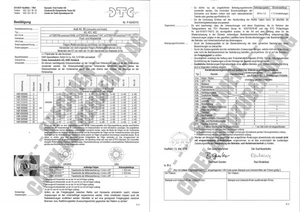 DTC-Gutachten P-5540/16 zu DR-Set