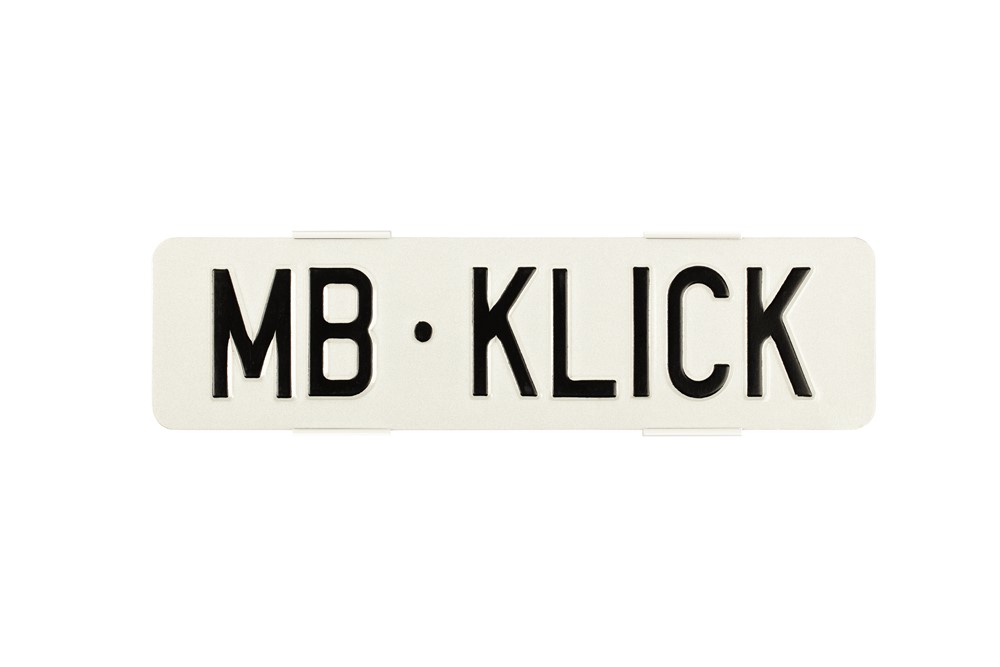 MB KLICK Rahmenlose Kennzeichenhalter Weiss, Nummernrahmen, Aussendesign, Styling