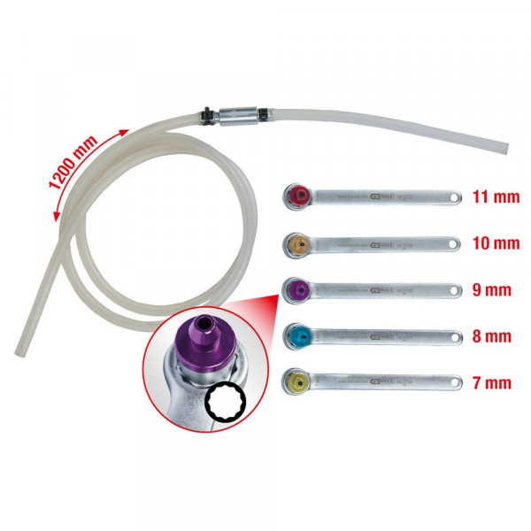 KS TOOLS Bremsen-Entlüftungsschlüssel-Satz,