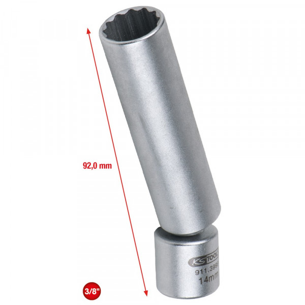 KS TOOLS Spezial-Zündkerzen-Stecknuss mit Gelenk