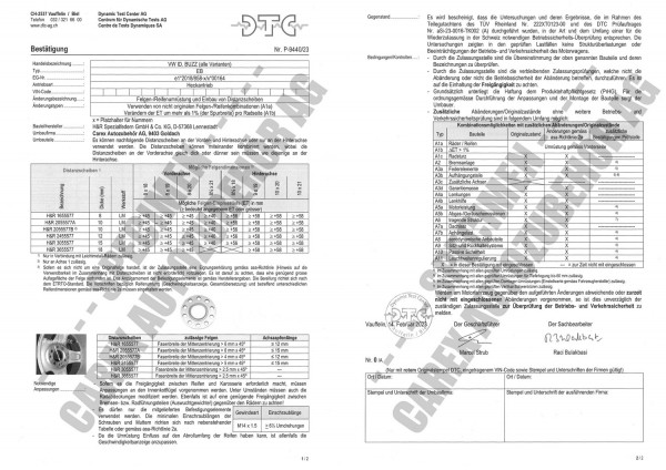 DTC-Gutachten P-9440/23 zu DR-Set