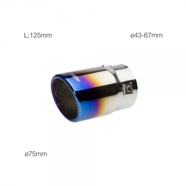 SIMONI RACING Endrohrblende 75mm rund Chrom