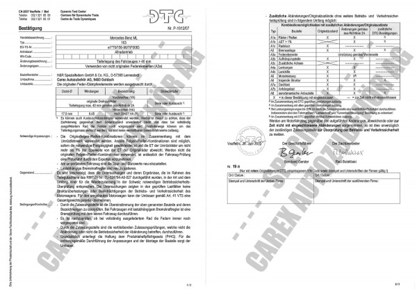 DTC-Gutachten P-1912/07 zu Federn