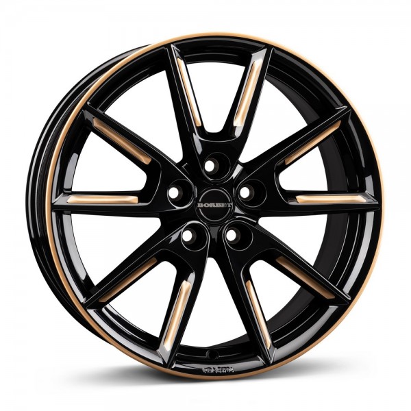 Borbet LX 80840 bl.glossy gold spoke rim KBA 51984