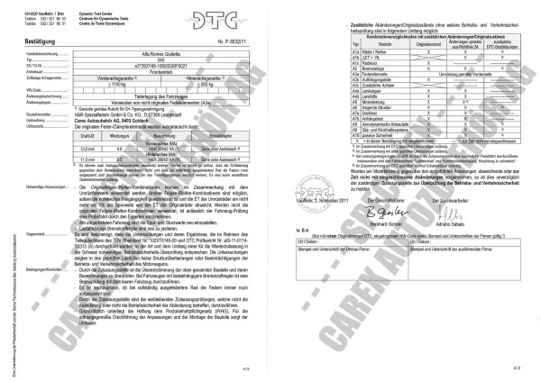 DTC-Gutachten P-3632/11 zu Federn