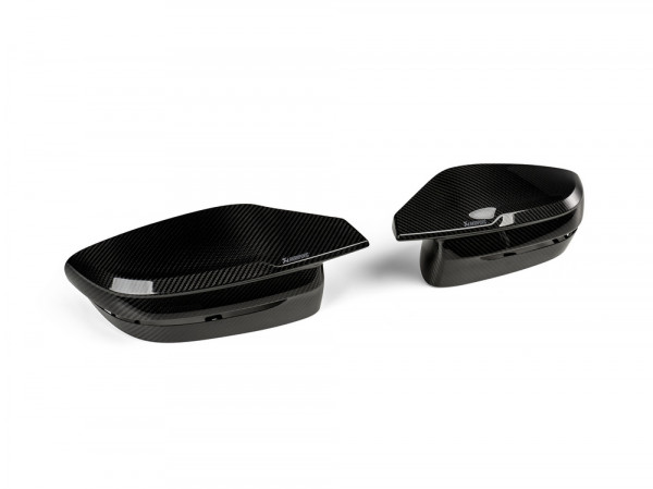 AKRAPOVIČ Spiegelkappen-Set aus Carbon Hochglanz