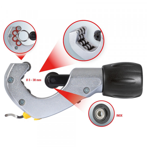 KS TOOLS Teleskop Rohrabschneider 3-38mm