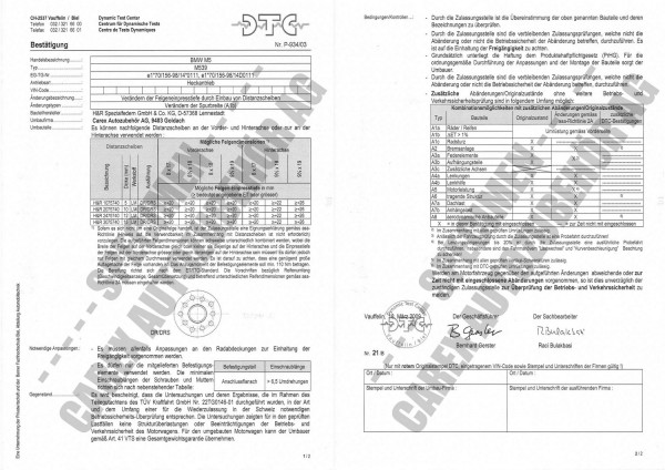 DTC-Gutachten P-934/03 zu DR-Set