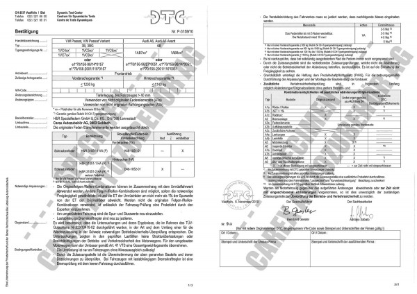 DTC-Gutachten P-3158/10 zu Cup-Kit-Fw.