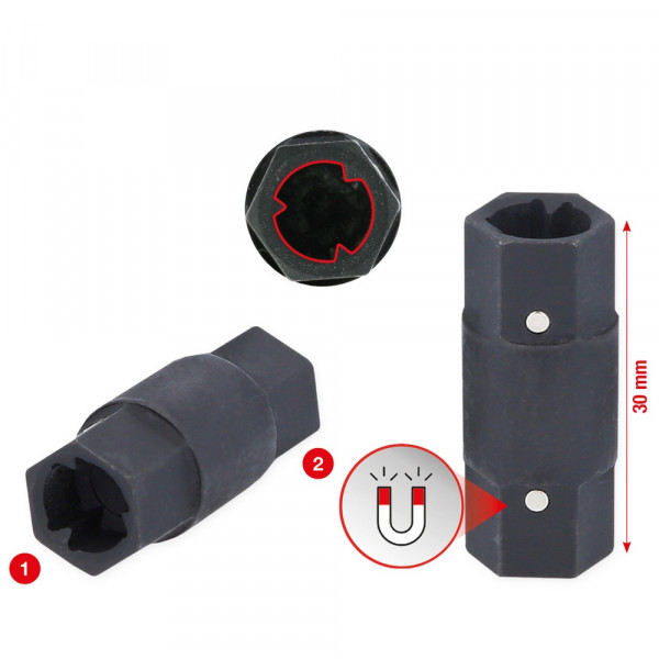 KS TOOLS 2 in 1 Spezial-Steckschlüssel für