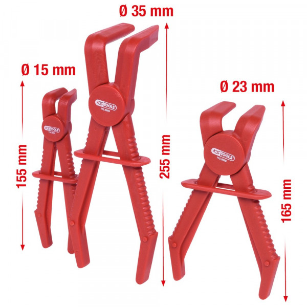 KS TOOLS Schlauch-Abklemm-Zangen-Satz 90°,