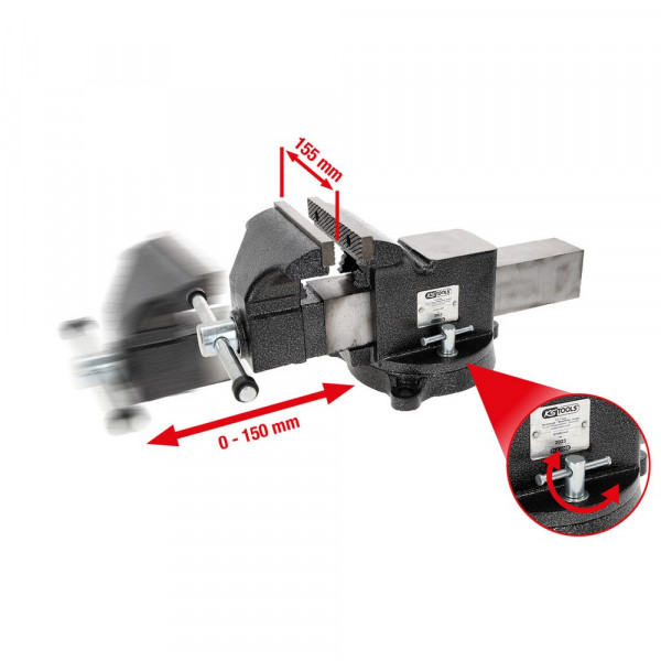 KS TOOLS Parallel-Schraubstock, 6&quot;