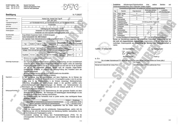 DTC-Gutachten P-2092/07 zu BI-GFW. B14+B16