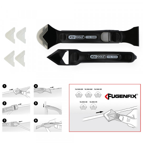 KS TOOLS FUGENFIX Silikonschaber- und