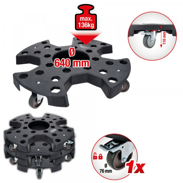KS TOOLS Felgen- und Reifenrangierer, Tragkraft