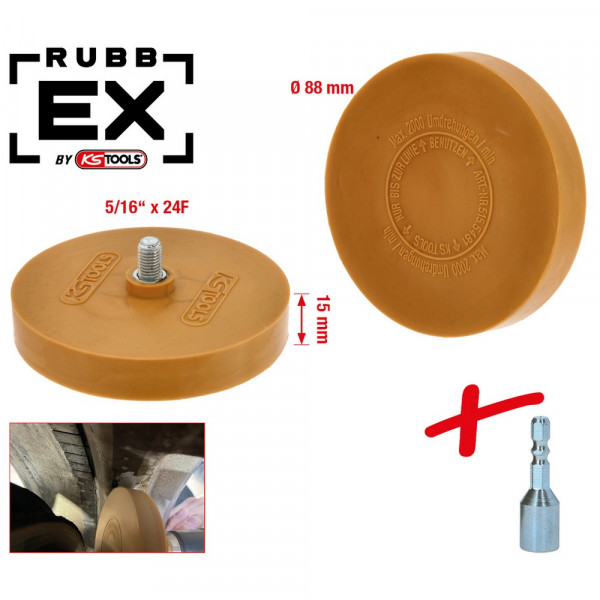 KS TOOLS Gummi-Radierteller, 88mm