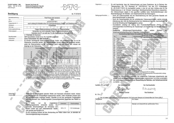 DTC-Gutachten P-7079/19 zu DR-Set