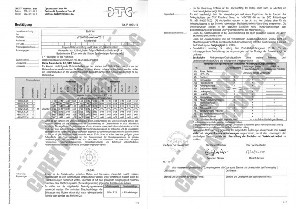 DTC-Gutachten P-4921/15 zu DR-Set