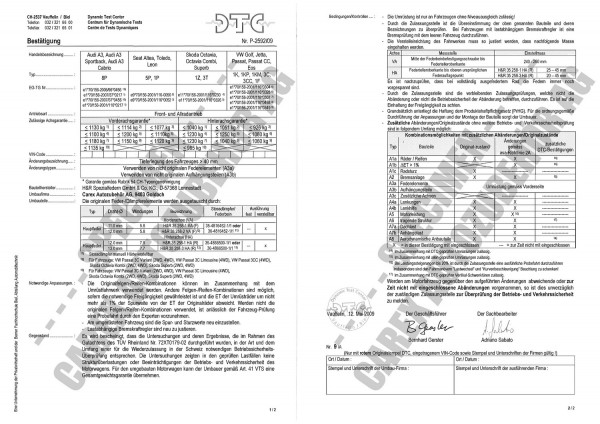 DTC-Gutachten P-2592/09 zu INOX-Gewindefw.