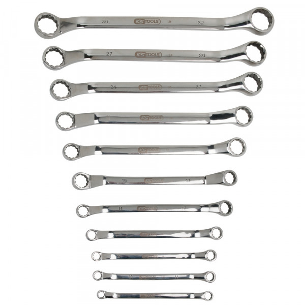 KS TOOLS Doppelringschlüssel-Satz,gekröpft,11-tlg