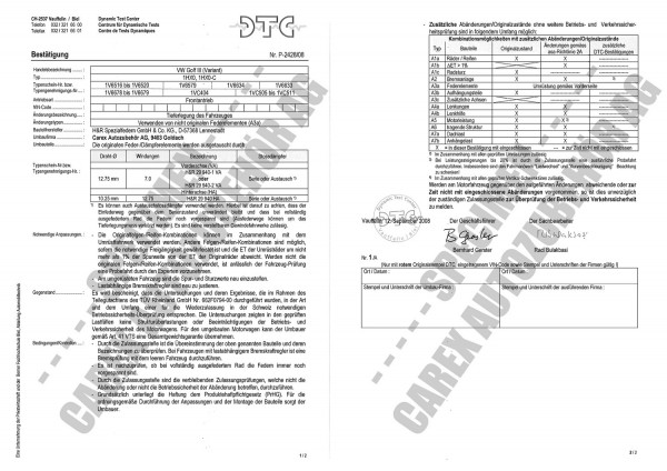 DTC-Gutachten P-2428/08 zu Federn