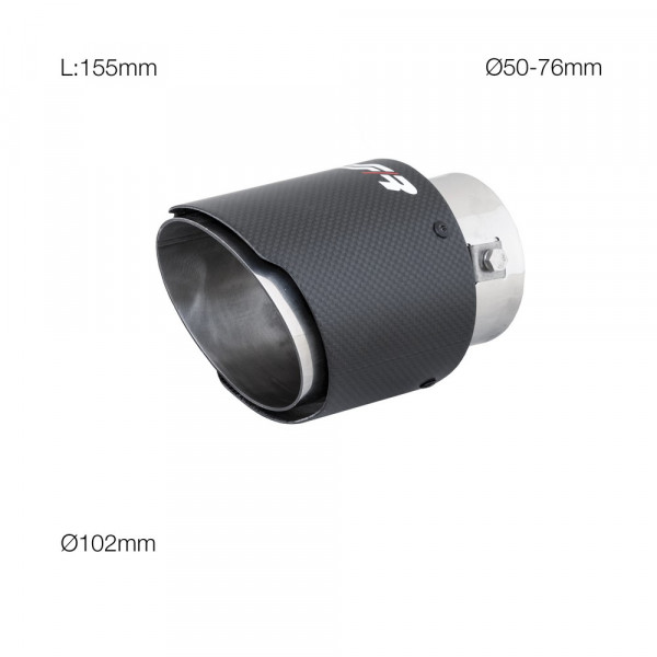 SIMONI RACING Endrohrblende 102mm rund Carbon