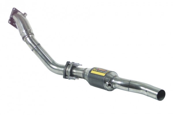 SUPERSPRINT Downpipe mit Metallkat 100Cpsi. Links