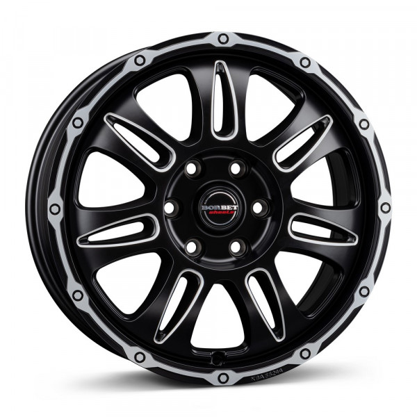 Borbet CW8-8018 black rim window polished matt