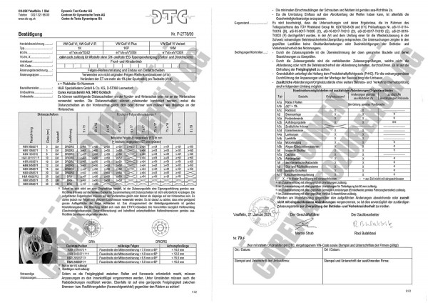 DTC-Gutachten P-2778/09 zu DR-Set