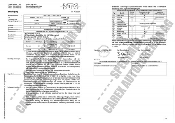 DTC-Gutachten P-396/00 zu Cup-Kit-Fw.