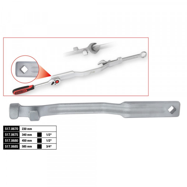 KS TOOLS Schlüsselverlängerung, 340 mm