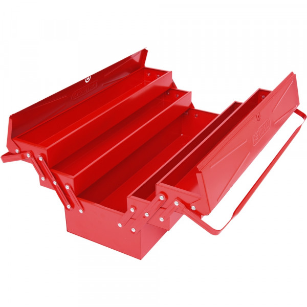 KS TOOLS Werkzeugkiste (5 Fächer) Rot aufklappbar