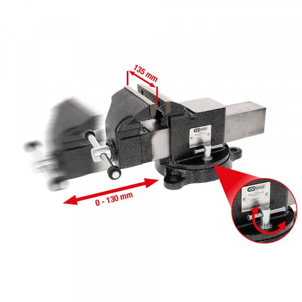 KS TOOLS Parallel-Schraubstock, 5&quot;