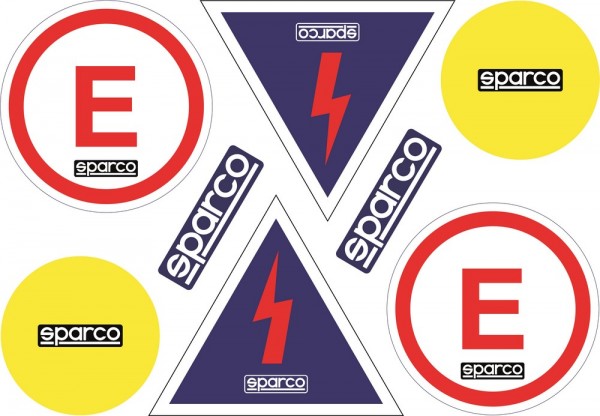 SPARCO Racing Sticker 8teilig