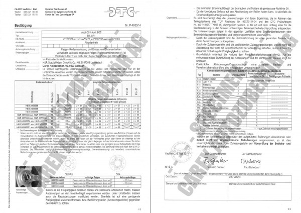 DTC-Gutachten P-4650/14 zu DR-Set