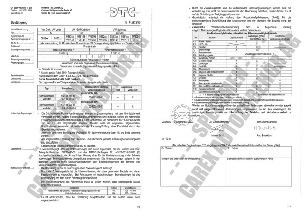 DTC-Gutachten P-2872/10 zu INOX-Gewindefw.